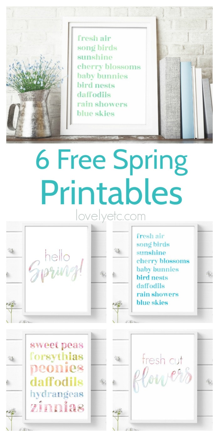 6 free spring printables
