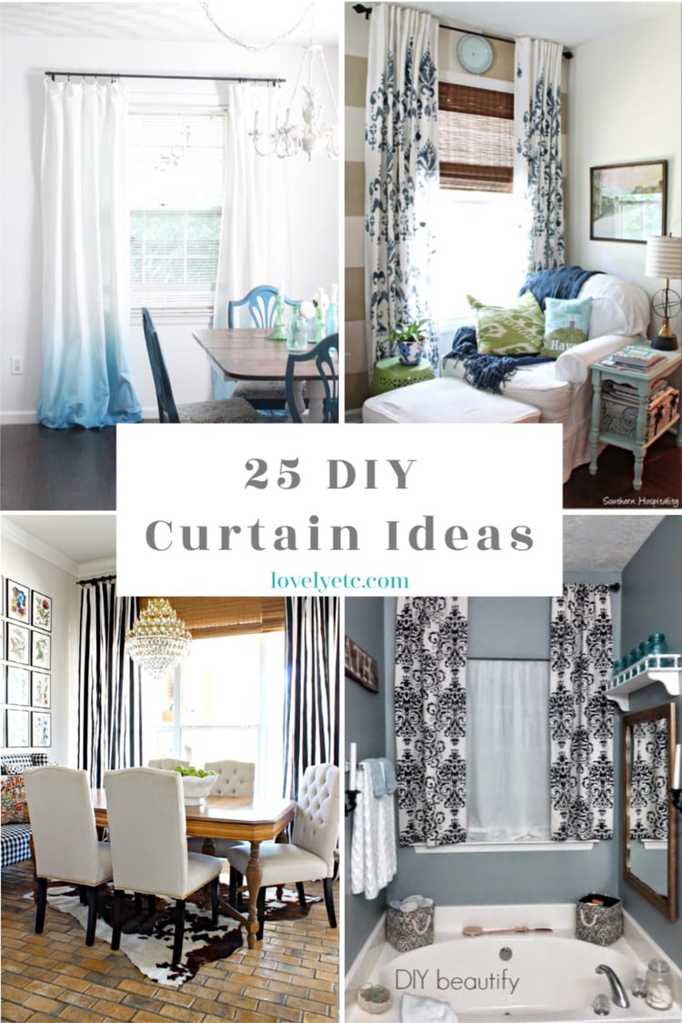 24 Amazing DIY Curtains Anyone Can Make - Lovely Etc. 24 Amazing DIY Curtains Anyone Can Make - Lovely Etc.