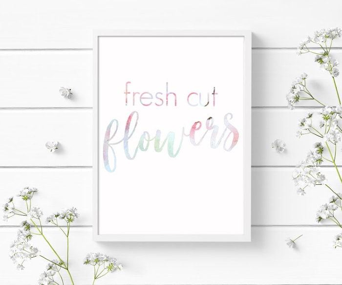 fresh cut flowers free printable