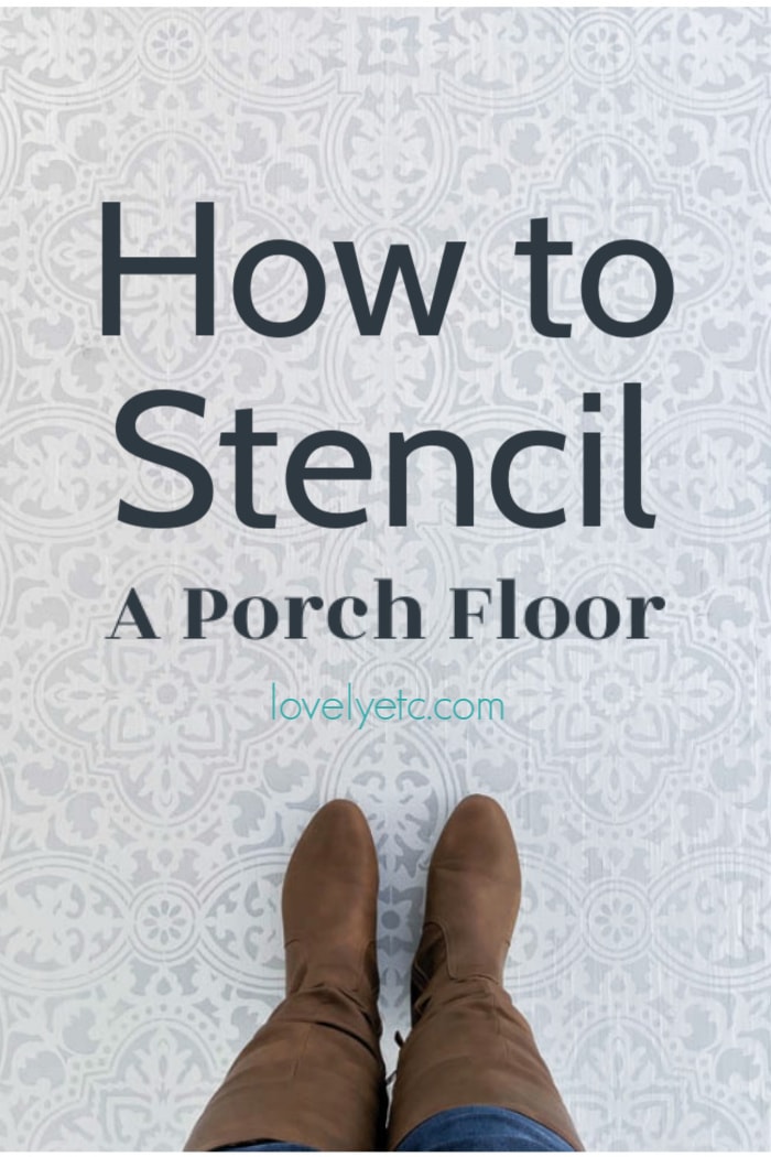 how to stencil a porch floor pin image with text overlay
