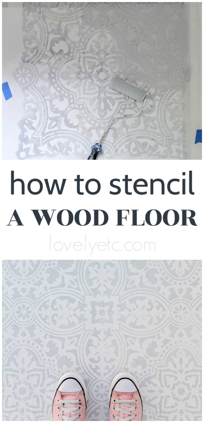 how to stencil a wood floor