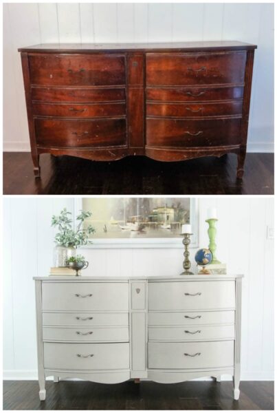 painted dresser before and after