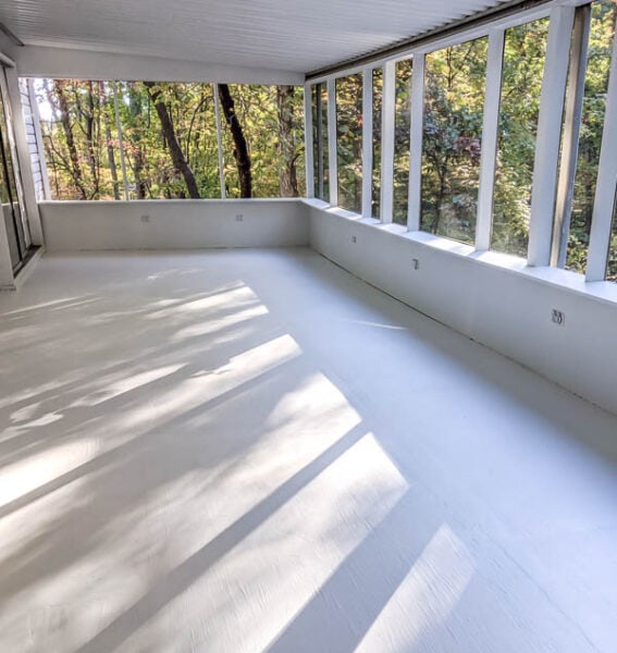 porch floor painted white