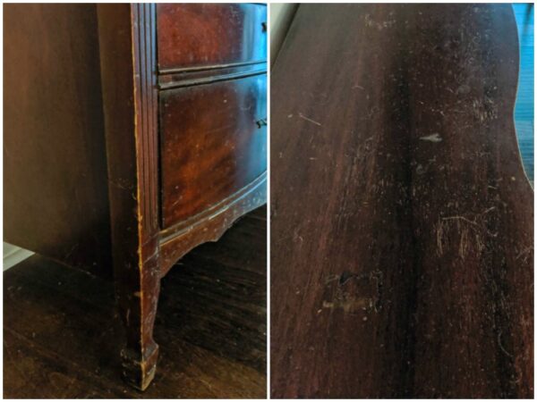 scratches on cherry dresser