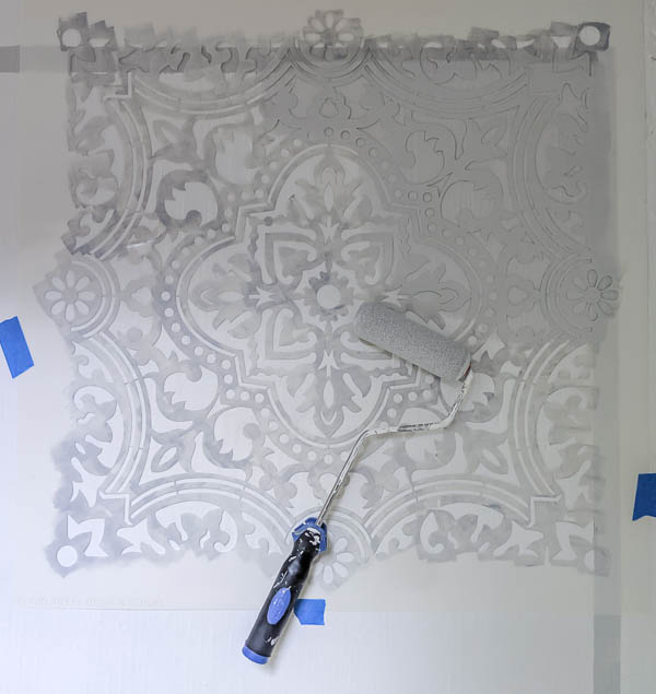 stenciling the floor