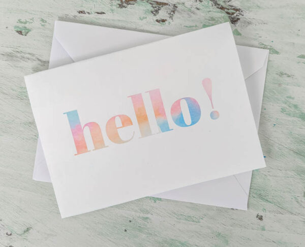 printable hello card