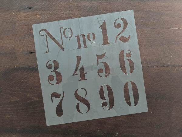 number stencil with all numbers 0-9