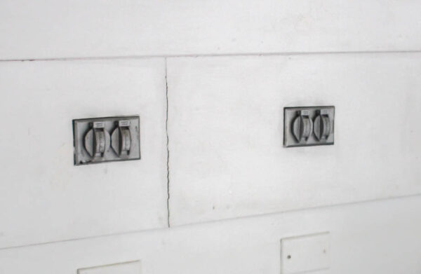 gray metal outdoor outlet covers