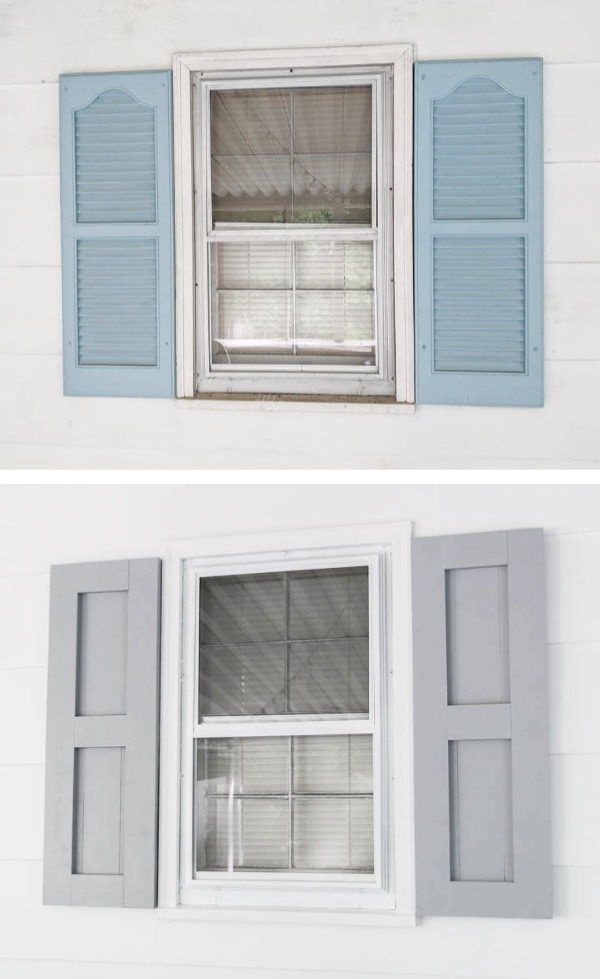 janelas de alumínio antes da pintura e após ser pintada de branco