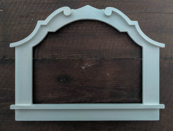 arched frame painted white