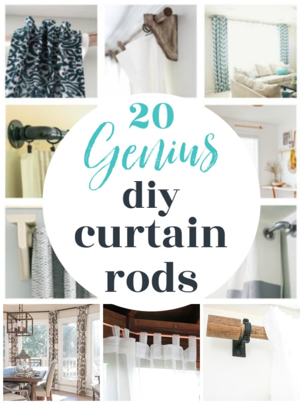 20 genius diy curtain rods collage