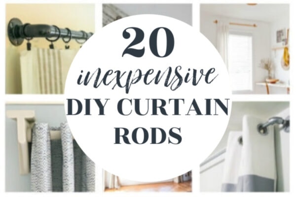 20 diy curtain rods image collage