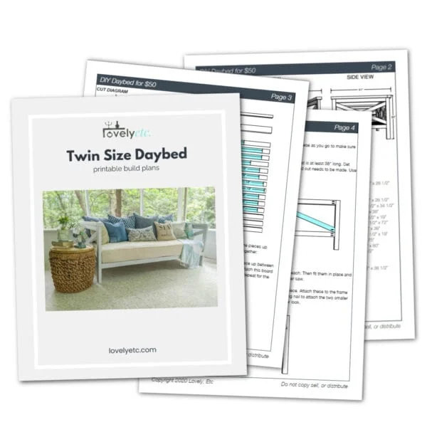 printable daybed build plans.