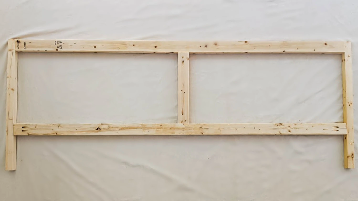 frame for back of diy wooden daybed.