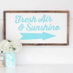 fresh air and sunshine sign