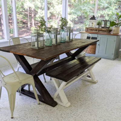 Inexpensive Screened-In Porch Makeover Reveal