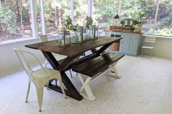 Inexpensive Screened-In Porch Makeover Reveal