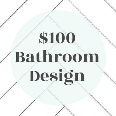 $100 Bathroom Makeover Design Plan