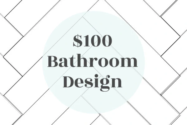 $100 Bathroom Makeover Design Plan