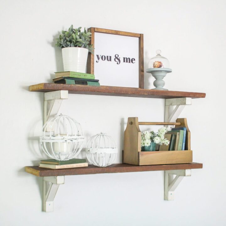 cheap and easy diy wood shelves with diy shelf brackets