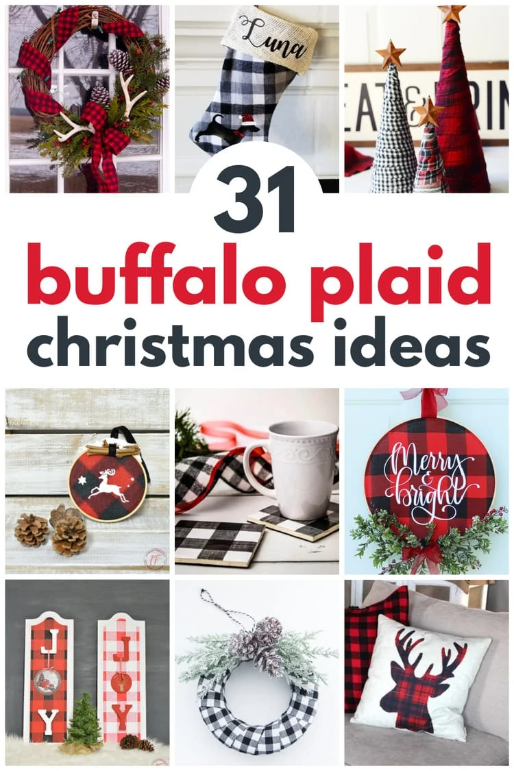 11 Ways to Add Buffalo Plaid Christmas Decorations - Marty's Musings