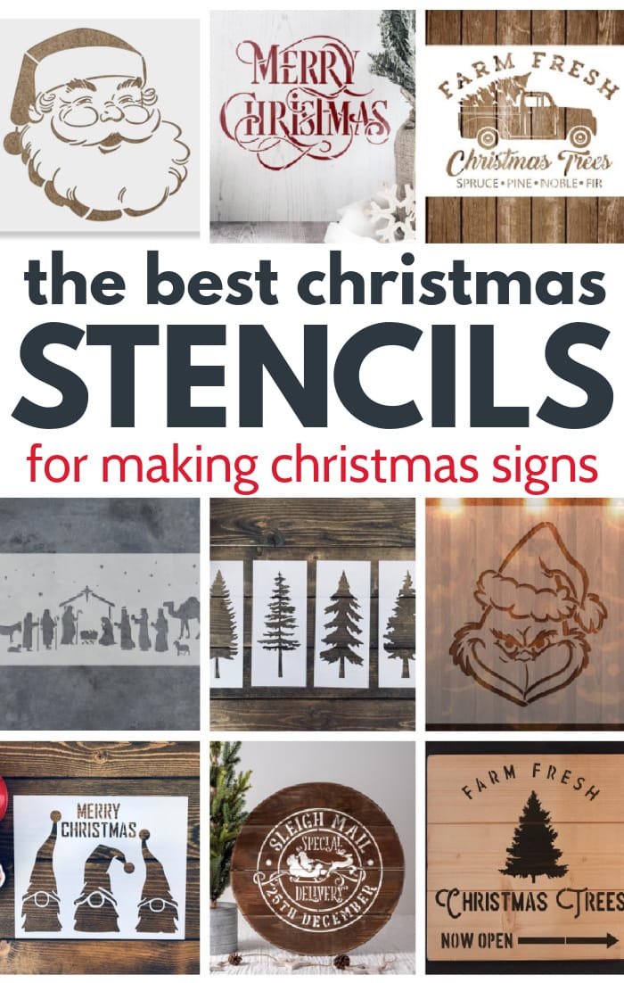 Stencils are such a quick and easy way to make gorgeous DIY Christmas signs and other decor. I gathered up all the best Christmas stencils out there that are perfect for making decor and handmade gifts. Choose your favorite stencil and start creating today!