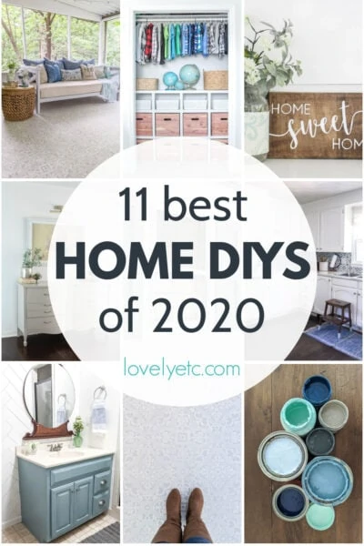 collage of most popular home DIY projects of the year.