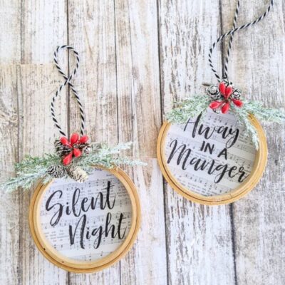 DIY EMBROIDERY HOOP ORNAMENTS WITH FREE PRINTABLES STORY