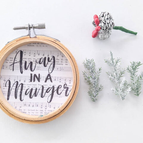 embroidery hoop ornament with trim