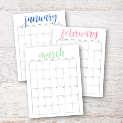 Simple and Pretty Free Printable 2021 and 2022 Calendars