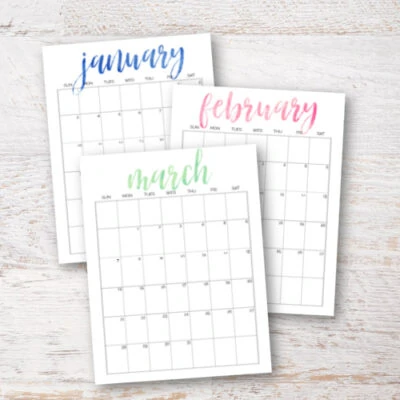 Simple and Pretty Free Printable 2024 Calendars