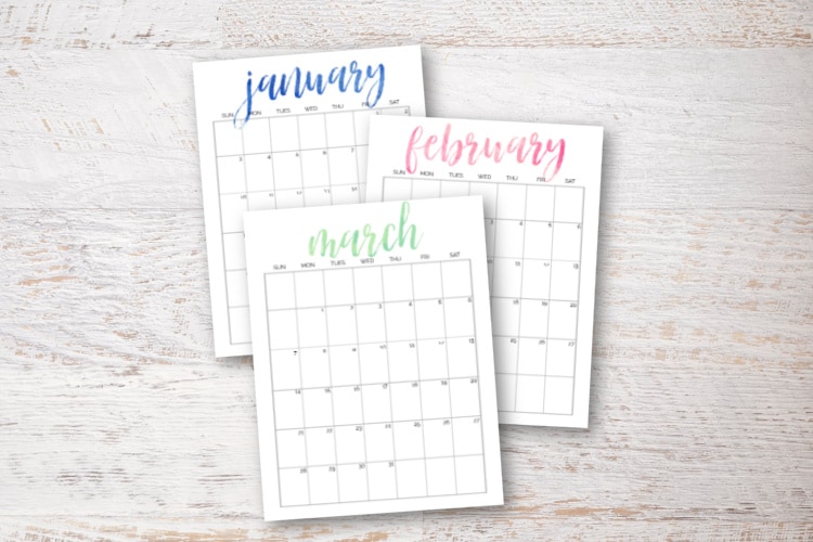Free Cute Printable Calendar 2022 Simple And Pretty Free Printable 2021 And 2022 Calendars - Lovely Etc.