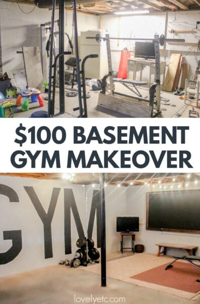 Creating a Home Gym in an Unfinished Basement on a $100 Budget - Lovely ...