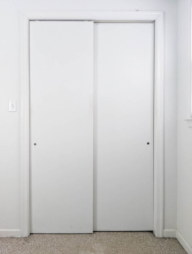 How to Transform your Sliding Closet Doors into Hinged Doors - Lovely Etc.