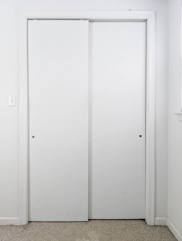 How To Transform Your Sliding Closet Doors Into Hinged Doors Lovely Etc