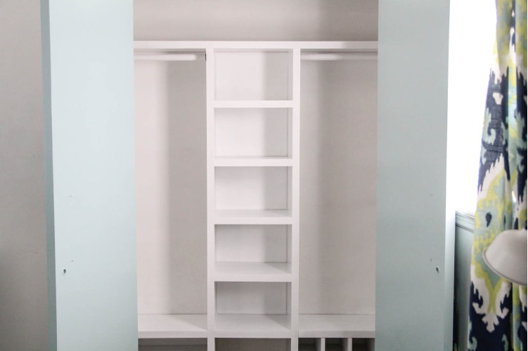 Double Closet Organizer Kit - 2 Closet Shelves & Rods - 2 End