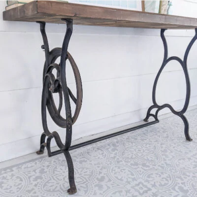 How to Repurpose a Vintage Sewing Machine Table as a Desk