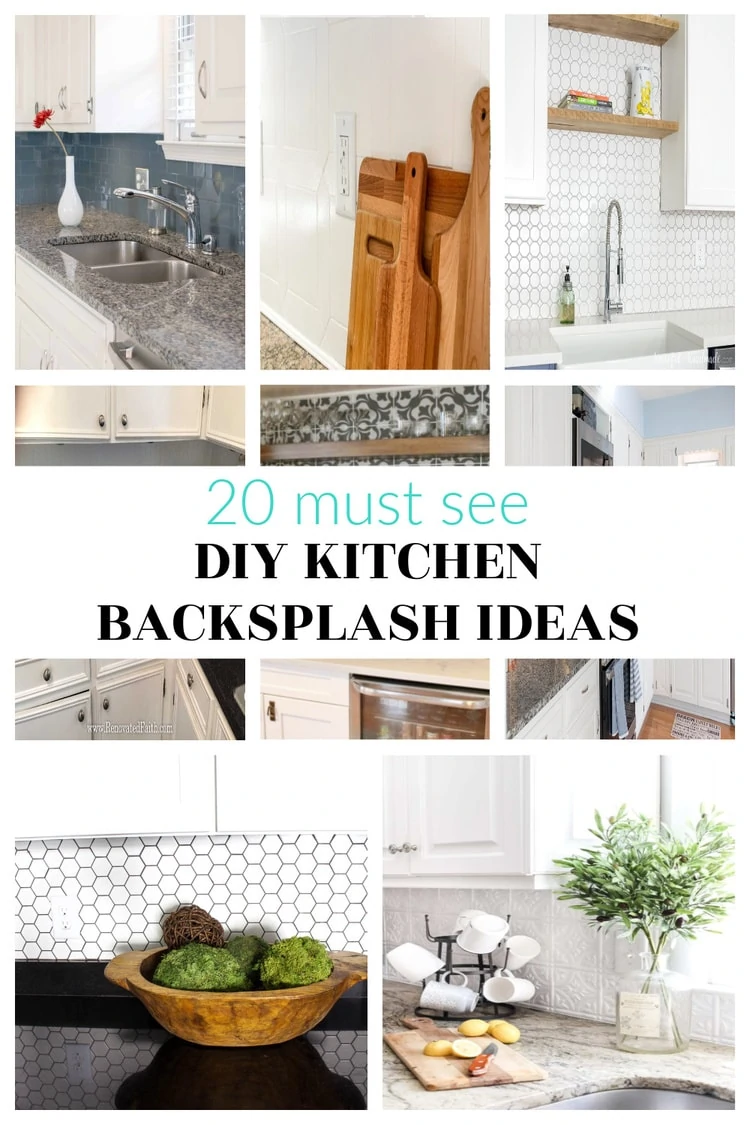 diy kitchen backsplash collage