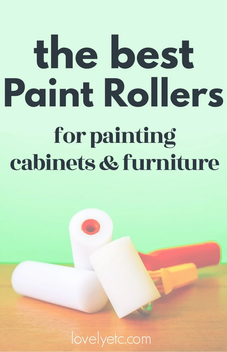 paint rollers with a green background with the text: the best paint rollers for a perfectly smooth paint finish.