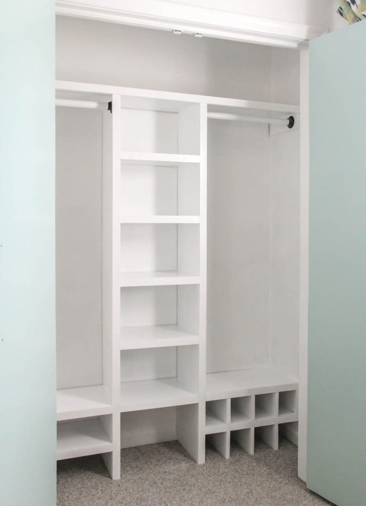 How to Build a Simple Inexpensive DIY Closet Organizer Lovely Etc.