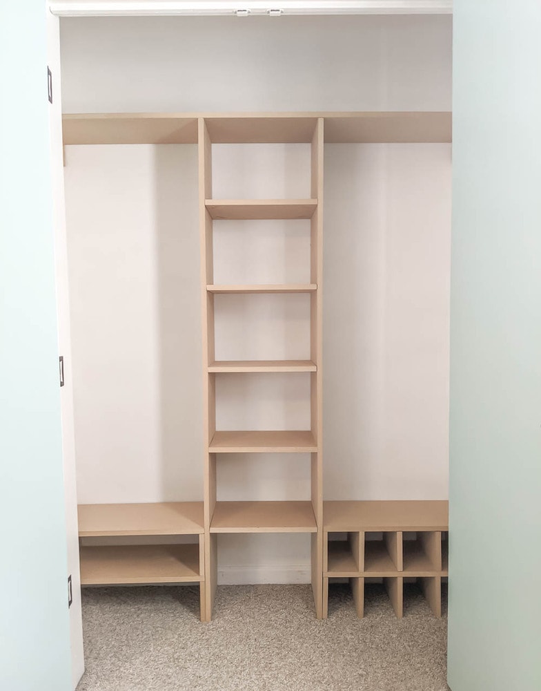 Diy Closet Organizer, How To Build Closet Shelves With Wood