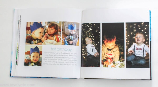 pages in baby book for first birthday and beyond.