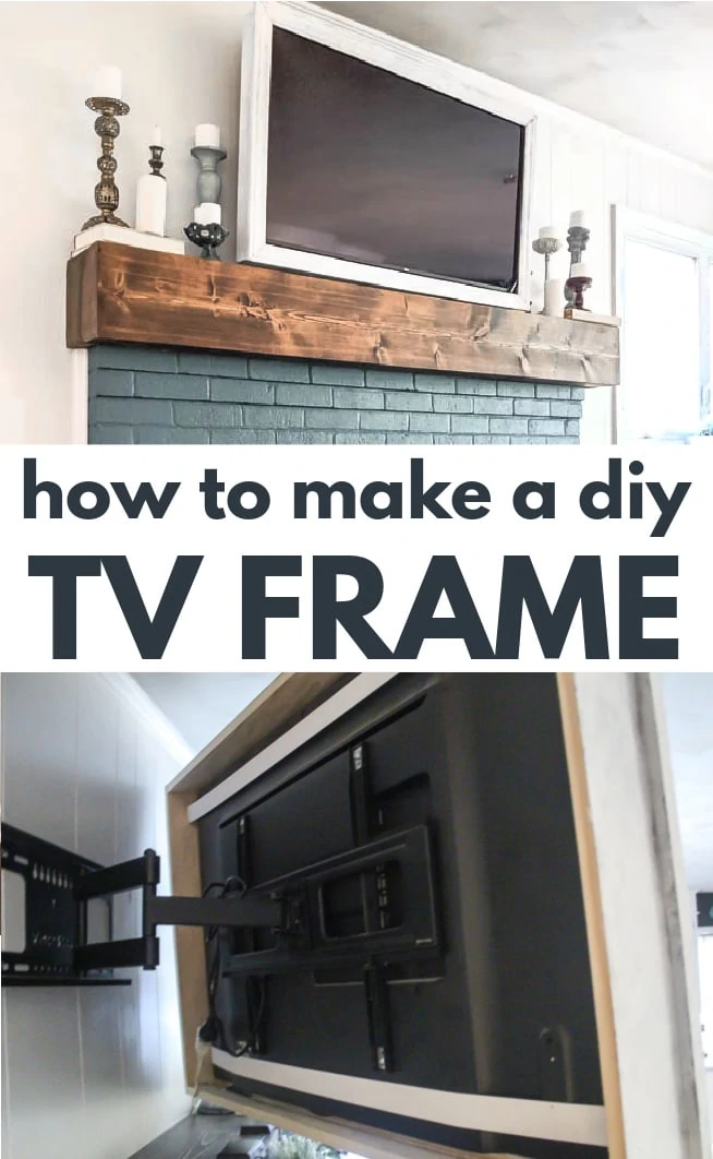 diy tv frame over fireplace.