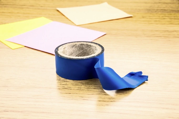painter's tape on table