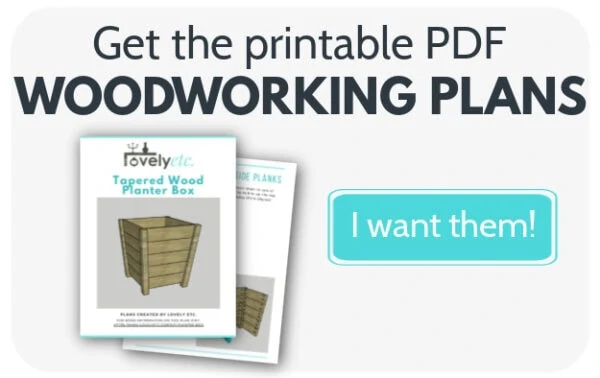 Button that says get the printable pdf woodworking plans.