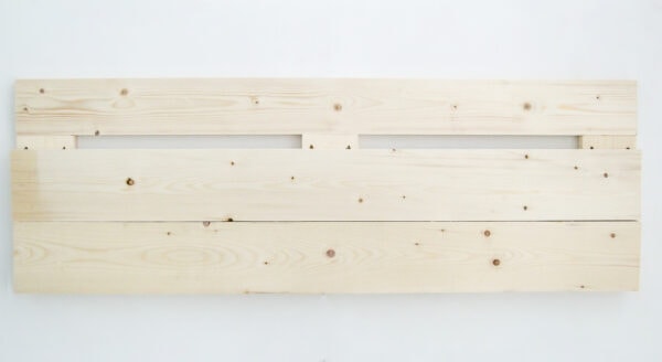 attaching the boards for the back of the shutter.