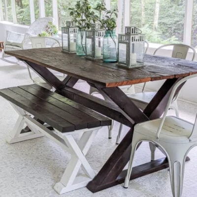 How to Build a Beautiful DIY Farmhouse Table with X Legs