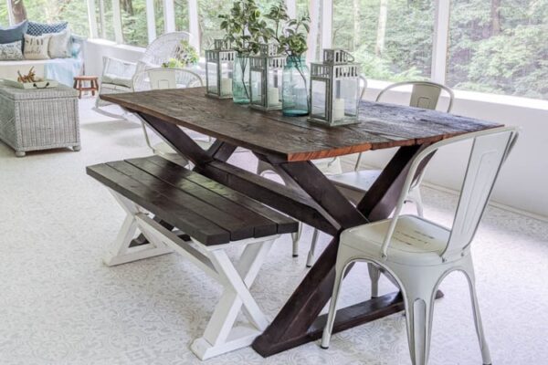 How to Build a Beautiful DIY Farmhouse Table with X Legs