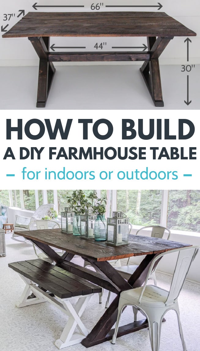 How To Build A Beautiful Diy Farmhouse Table With X Legs Lovely Etc Build A Beautiful Diy Farmhouse Table, How To Build Farmhouse Table Legs