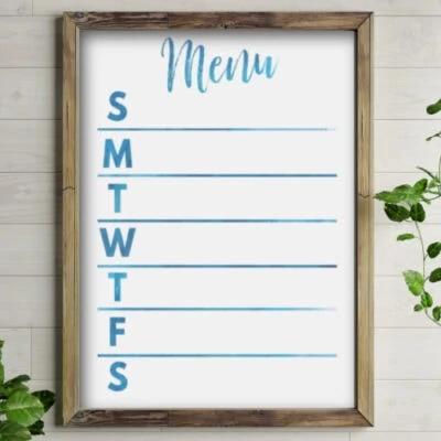 Free Printable Meal Planners for a Command Center or Planner